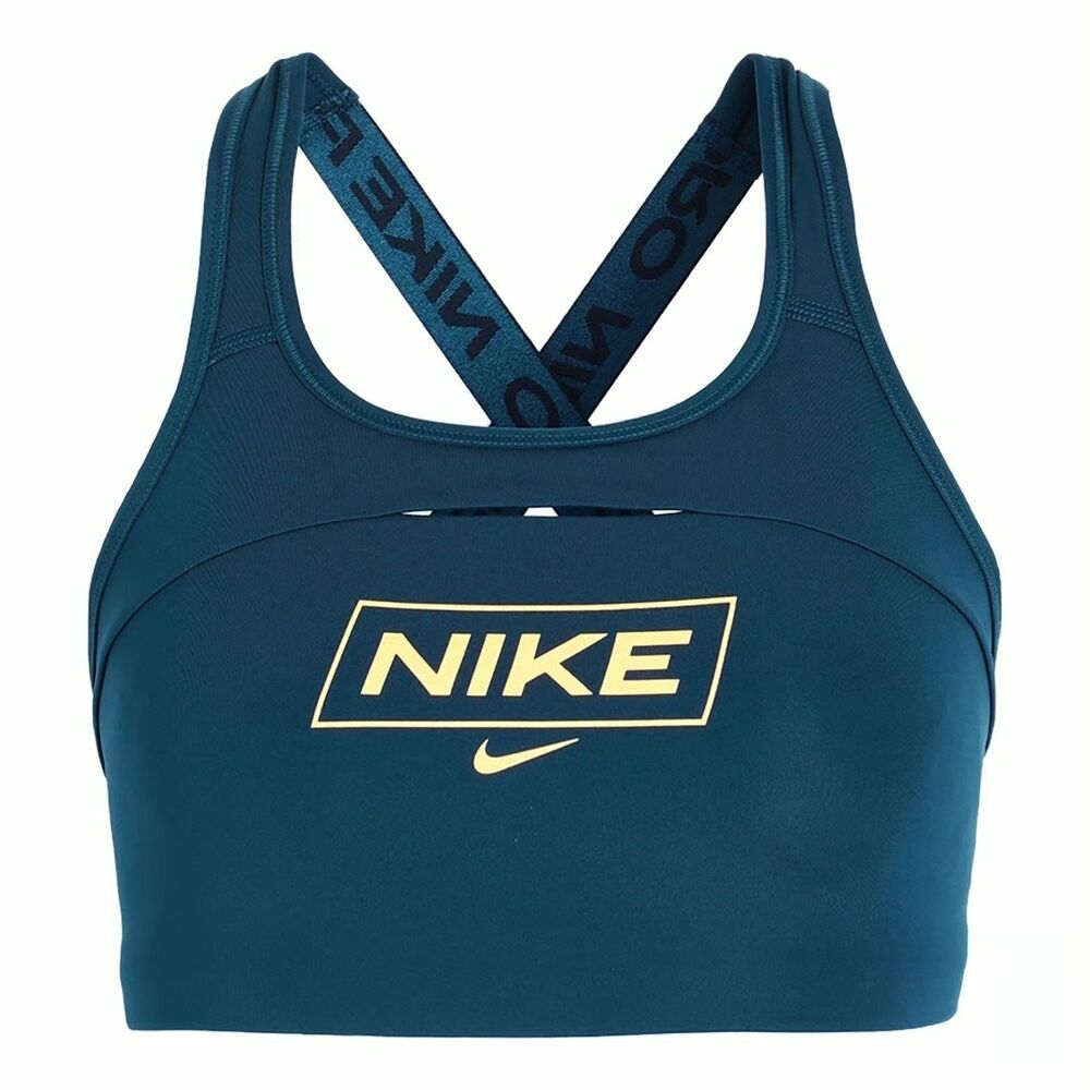 Nike Pro Swoosh Sports Bra Teal Blue Size Small DQ5252-460